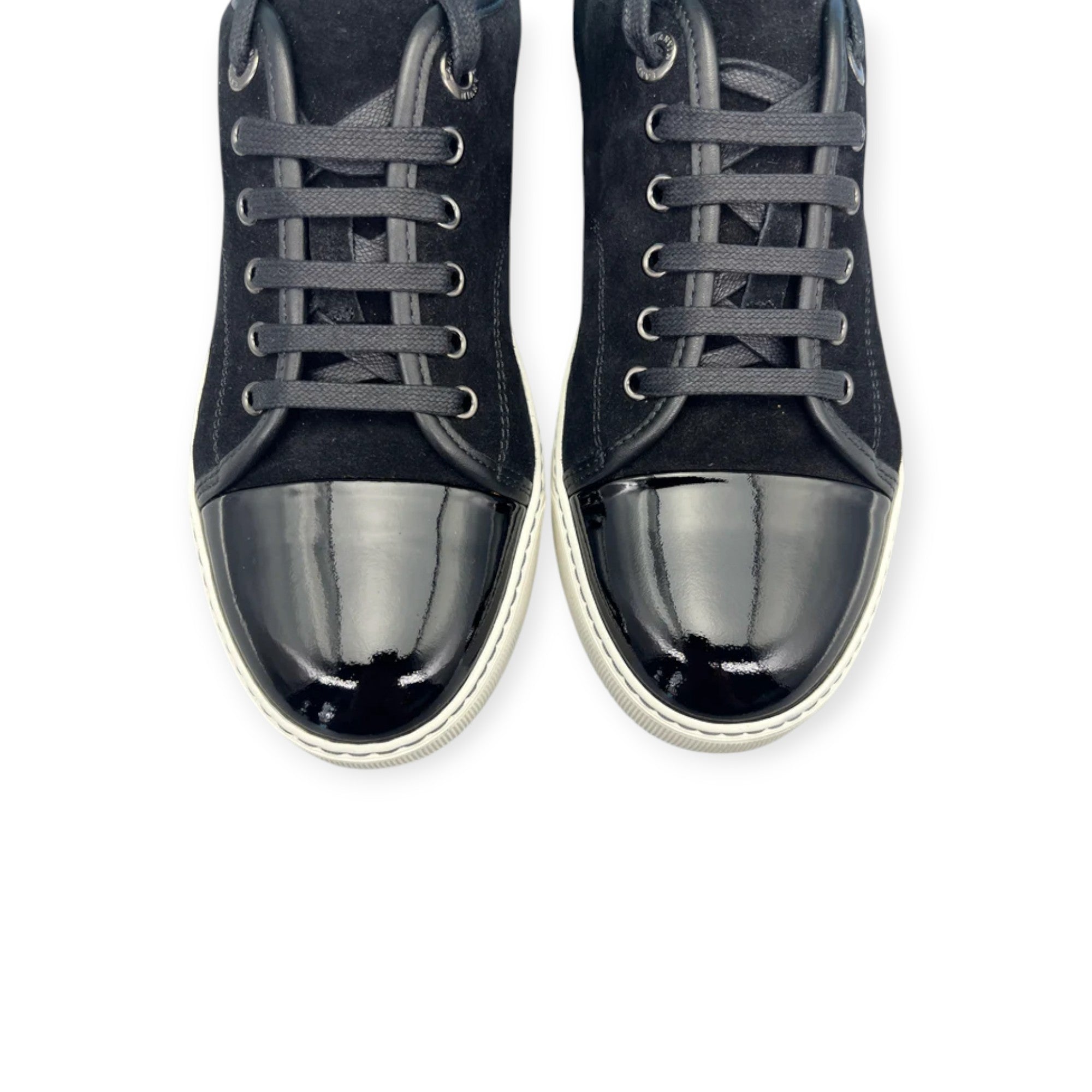 Lanvin Dbb1 Patent Cap Toe Sneaker Black | 41
