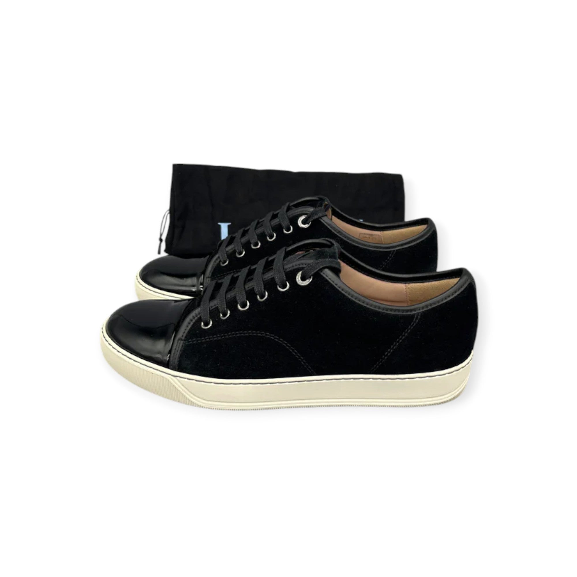 Lanvin Dbb1 Patent Cap Toe Sneaker Black | 42