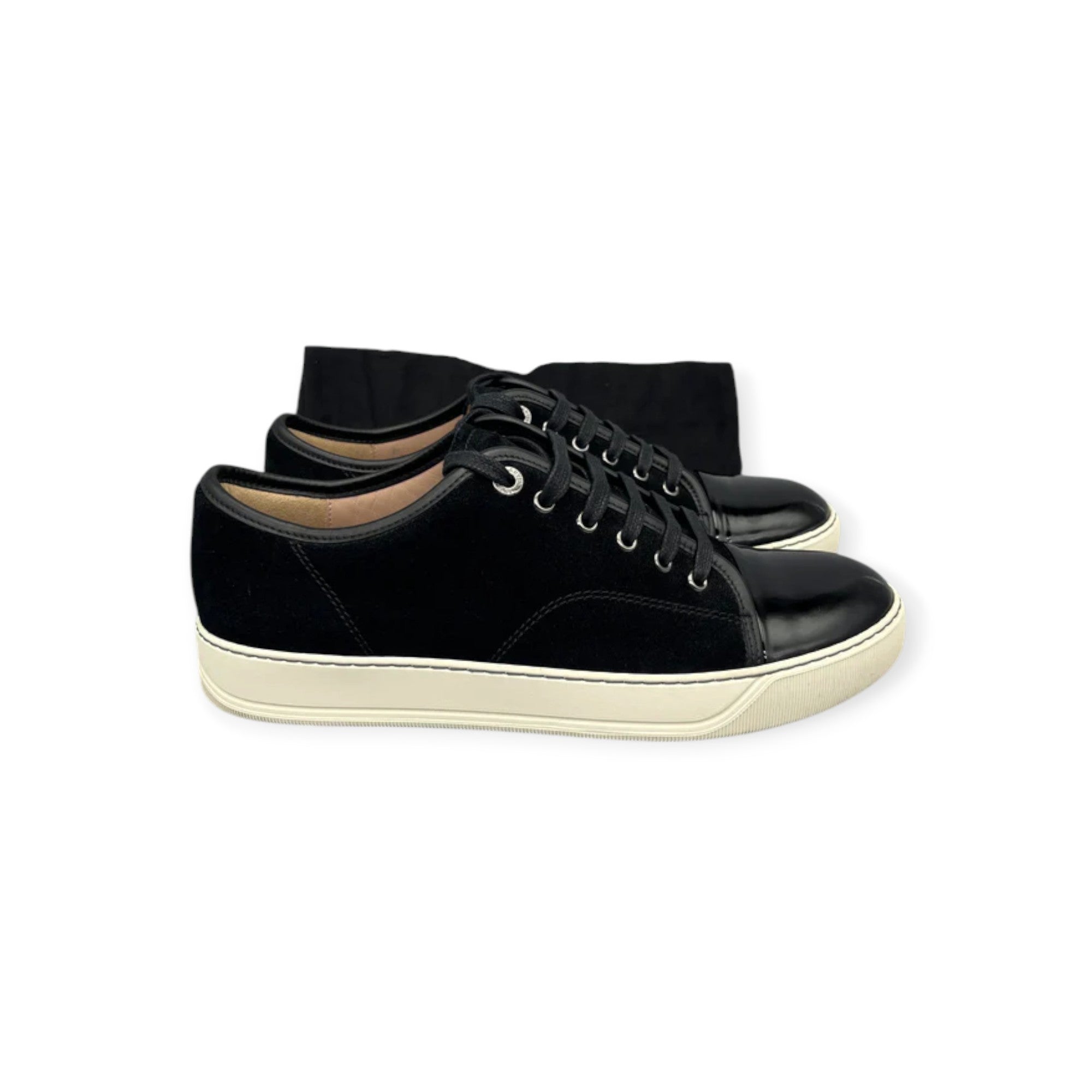 Lanvin Dbb1 Patent Cap Toe Sneaker Black | 42